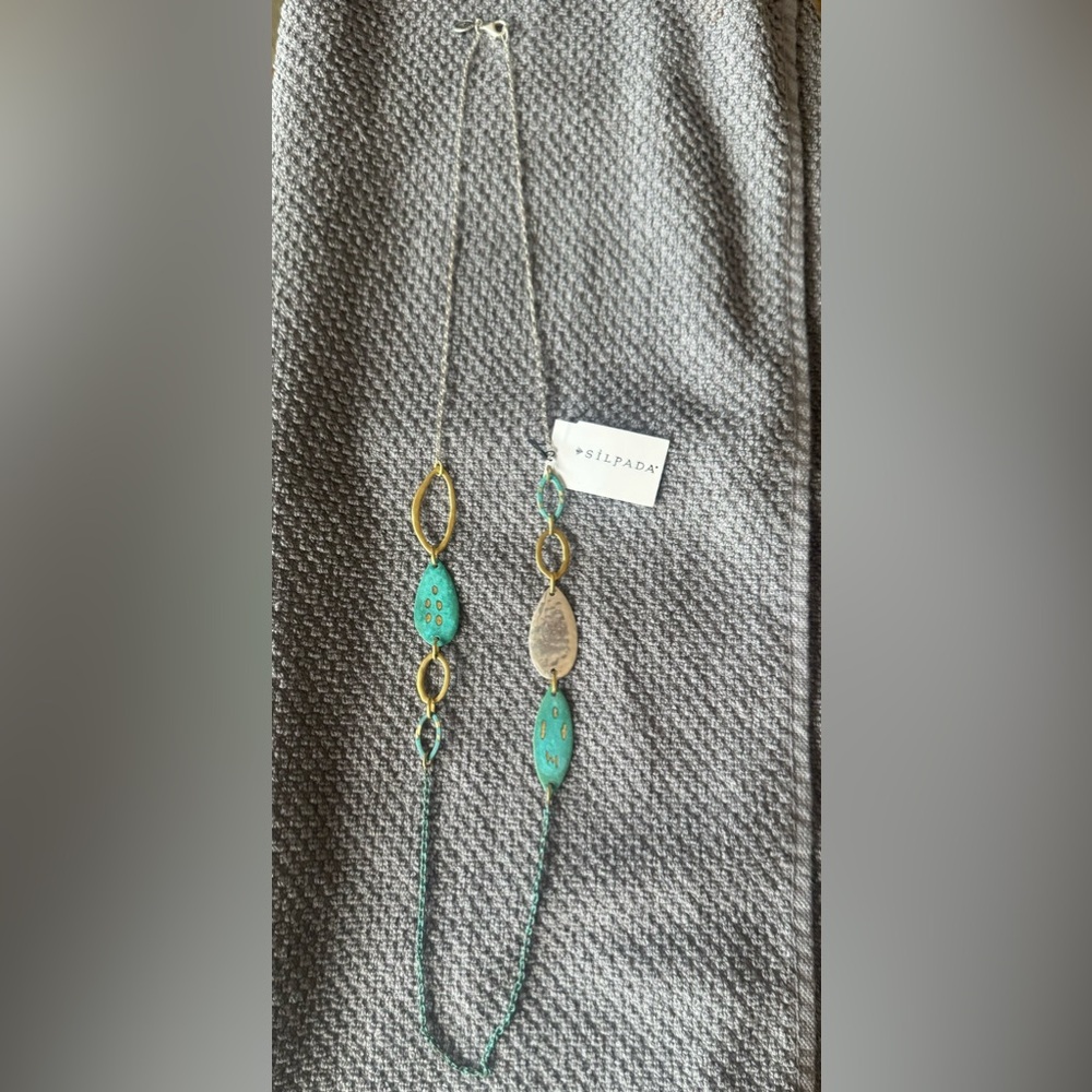 Silpada Sterling, Brass and Patina “Fresco’ Necklace